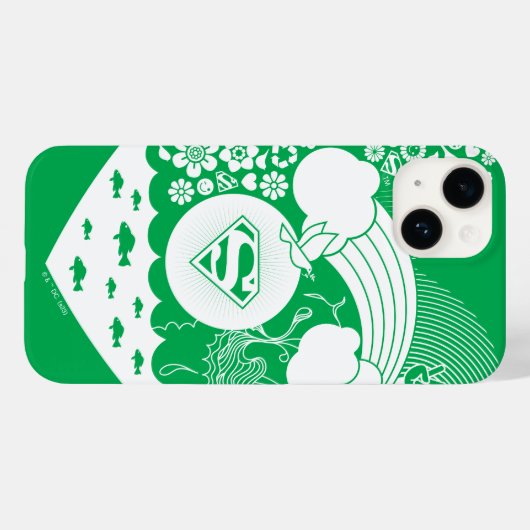 Supergirl Bloemen Vrede Hart Grafisch Case-Mate iPhone Case (Achterkant (horizontaal))