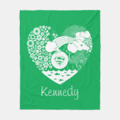 Supergirl Bloemen Vrede Hart Grafisch Fleece Deken (Voorkant)