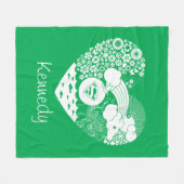 Supergirl Bloemen Vrede Hart Grafisch Fleece Deken (Voorkant (Horizontaal))