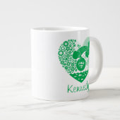 Supergirl Bloemen Vrede Hart Grafisch Grote Koffiekop (Voorkant rechts)