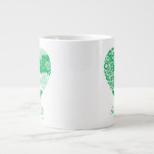 Supergirl Bloemen Vrede Hart Grafisch Grote Koffiekop (Voorkant)