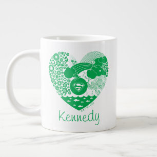 Supergirl Bloemen Vrede Hart Grafisch Grote Koffiekop