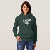 Supergirl Bloemen Vrede Hart Grafisch Hoodie (Voorkant volledig)