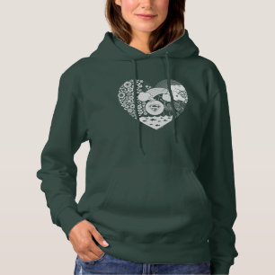 Supergirl Bloemen Vrede Hart Grafisch Hoodie