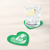 Supergirl Bloemen Vrede Hart Grafisch Kartonnen Onderzetters (Insitu)