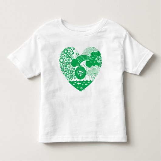 Supergirl Bloemen Vrede Hart Grafisch Kinder Shirts (Voorkant)
