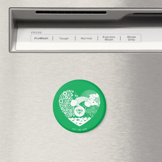 Supergirl Bloemen Vrede Hart Grafisch Magneet (Insitu (Vaatwasser))