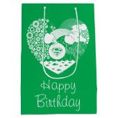 Supergirl Bloemen Vrede Hart Grafisch Medium Cadeauzakje (Achterkant)