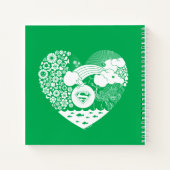 Supergirl Bloemen Vrede Hart Grafisch Notitieboek (Achterkant)