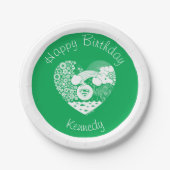 Supergirl Bloemen Vrede Hart Grafisch Papieren Bordje (Voorkant)