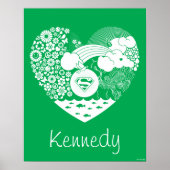 Supergirl Bloemen Vrede Hart Grafisch Poster (Voorkant)