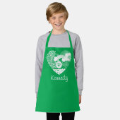 Supergirl Bloemen Vrede Hart Grafisch Schort (Gedragen)