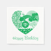 Supergirl Bloemen Vrede Hart Grafisch Servet (Voorkant)