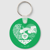 Supergirl Bloemen Vrede Hart Grafisch Sleutelhanger (Voorkant)