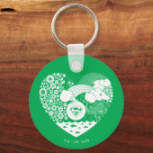 Supergirl Bloemen Vrede Hart Grafisch Sleutelhanger (Voorkant)