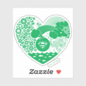 Supergirl Bloemen Vrede Hart Grafisch Sticker (Vel)