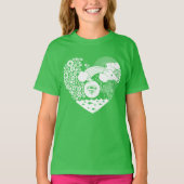 Supergirl Bloemen Vrede Hart Grafisch T-shirt (Voorkant)
