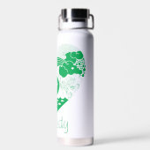 Supergirl Bloemen Vrede Hart Grafisch Waterfles (Achterkant)