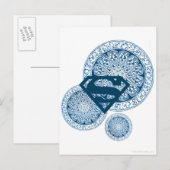 Supergirl Blue Circle Design Briefkaart (Voorkant / Achterkant)