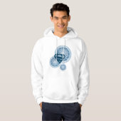 Supergirl Blue Circle Design Hoodie (Voorkant volledig)