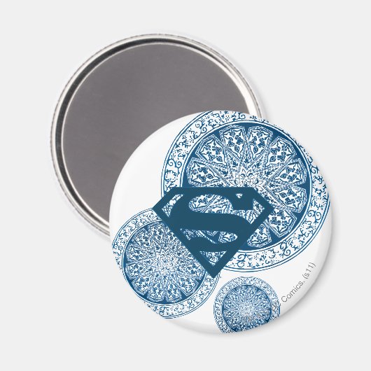Supergirl Blue Circle Design Magneet (Voorkant / Achterkant)