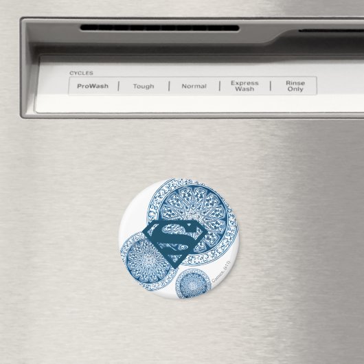 Supergirl Blue Circle Design Magneet (Insitu (Vaatwasser))