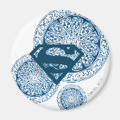 Supergirl Blue Circle Design Magneet (Voorkant)