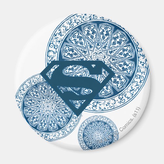 Supergirl Blue Circle Design Magneet (Voorkant)