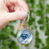 Supergirl Blue Circle Design Sleutelhanger (Hand)