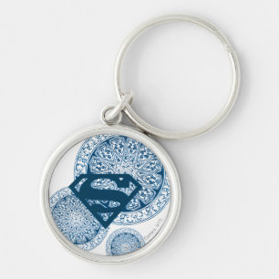 Supergirl Blue Circle Design Sleutelhanger