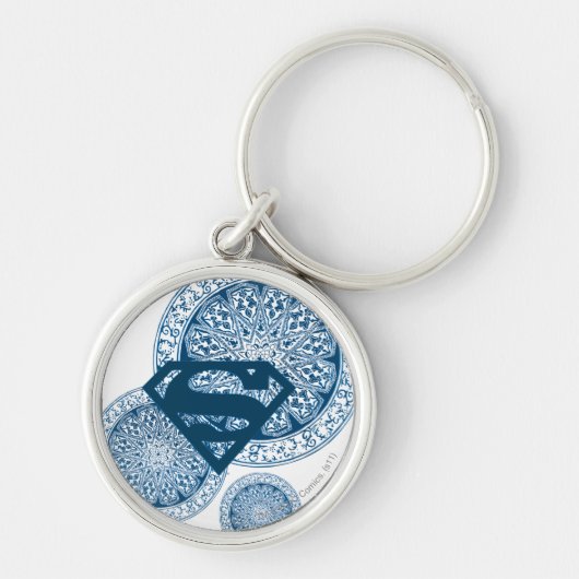 Supergirl Blue Circle Design Sleutelhanger (Voorkant)