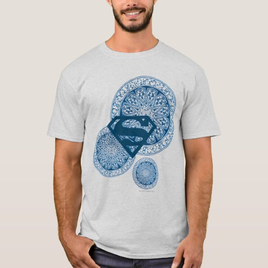 Supergirl Blue Circle Design T-shirt (Voorkant)