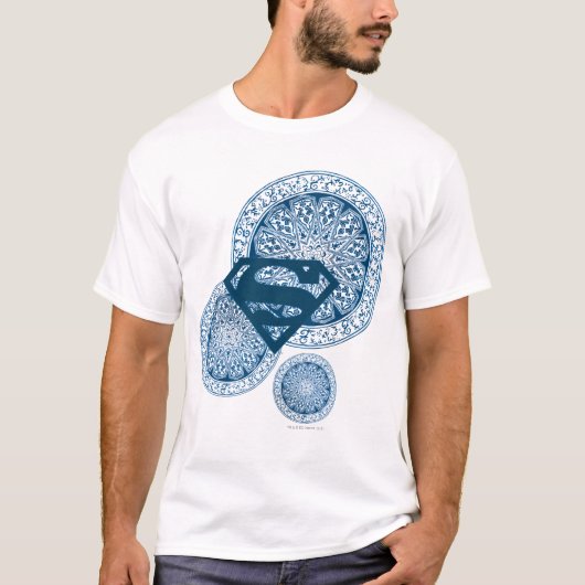 Supergirl Blue Circle Design T-shirt (Voorkant)