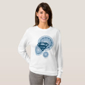 Supergirl Blue Circle Design T-shirt (Voorkant volledig)