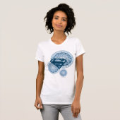 Supergirl Blue Circle Design T-shirt (Voorkant volledig)