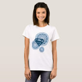 Supergirl Blue Circle Design T-shirt (Voorkant volledig)