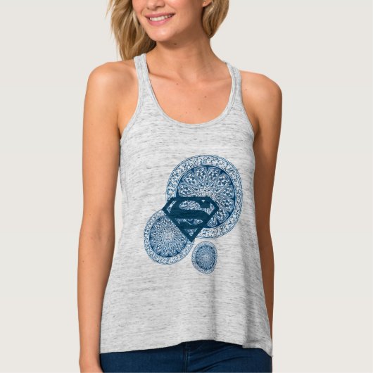 Supergirl Blue Circle Design Tanktop (Voorkant)