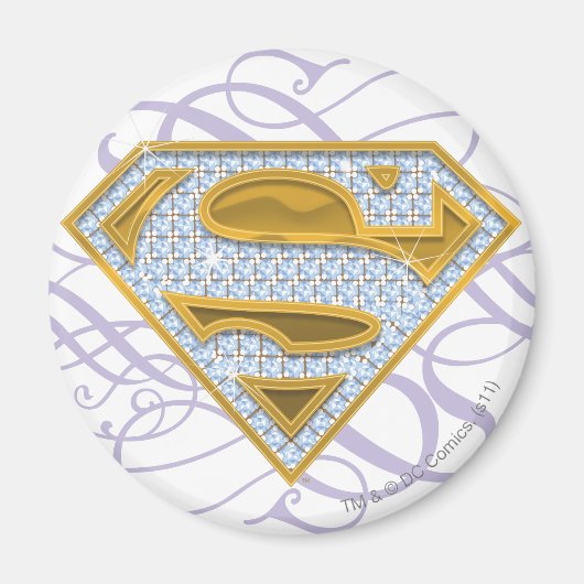 Supergirl Blue Jewels 2 Magneet (Voorkant)