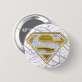 Supergirl Blue Jewels 2 Ronde Button 5,7 Cm (Voorkant /achterkant)