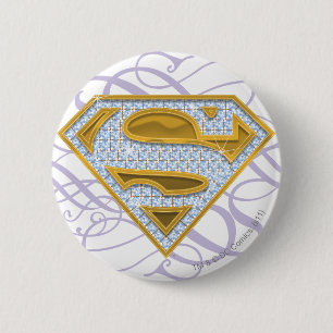 Supergirl Blue Jewels 2 Ronde Button 5,7 Cm