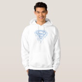 Supergirl Blue Logo Hoodie (Voorkant volledig)