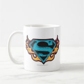 Supergirl Blue Logo met Flames Koffiemok (Links)
