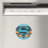 Supergirl Blue Logo met Flames Magneet (Insitu (Vaatwasser))