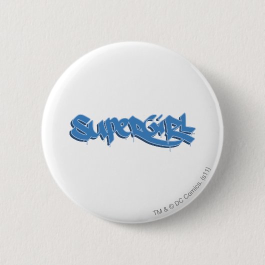 Supergirl Blue Logo Ronde Button 5,7 Cm (Voorkant)