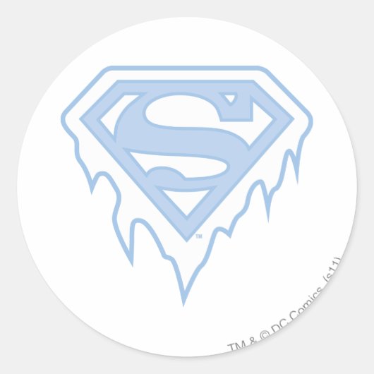 Supergirl Blue Logo Ronde Sticker (Voorkant)