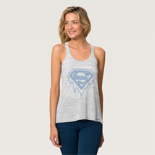 Supergirl Blue Logo Tanktop (Volledige Voorkant)