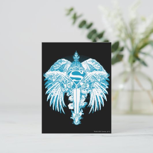 Supergirl Blue Wings Briefkaart (Staand voorkant)