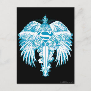 Supergirl Blue Wings Briefkaart