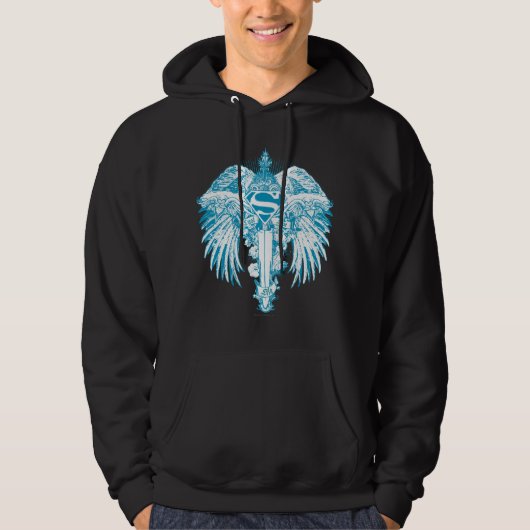 Supergirl Blue Wings Hoodie (Voorkant)