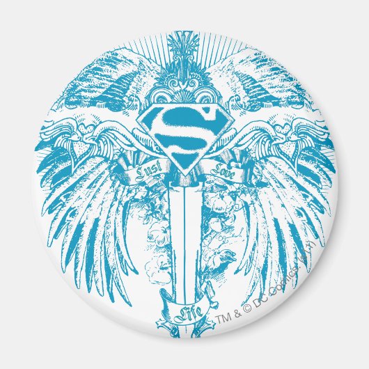 Supergirl Blue Wings Magneet (Voorkant)